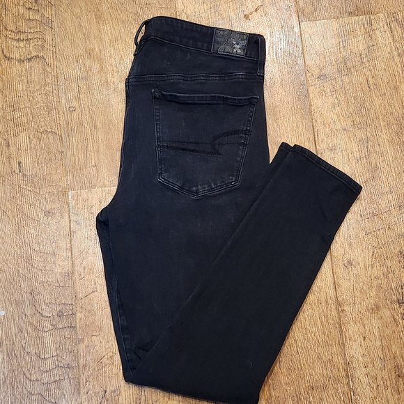 American Eagle Outfitters Denim - AMERICAN EAGLE 360 Super Stretch Hi-Rise Jeggings Black - Sz 10